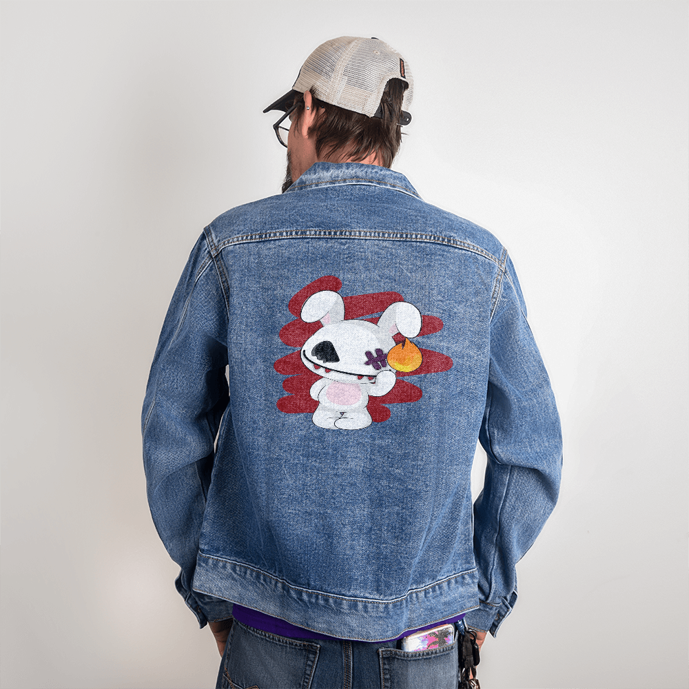 Men's Style Denim Bunny Creepy